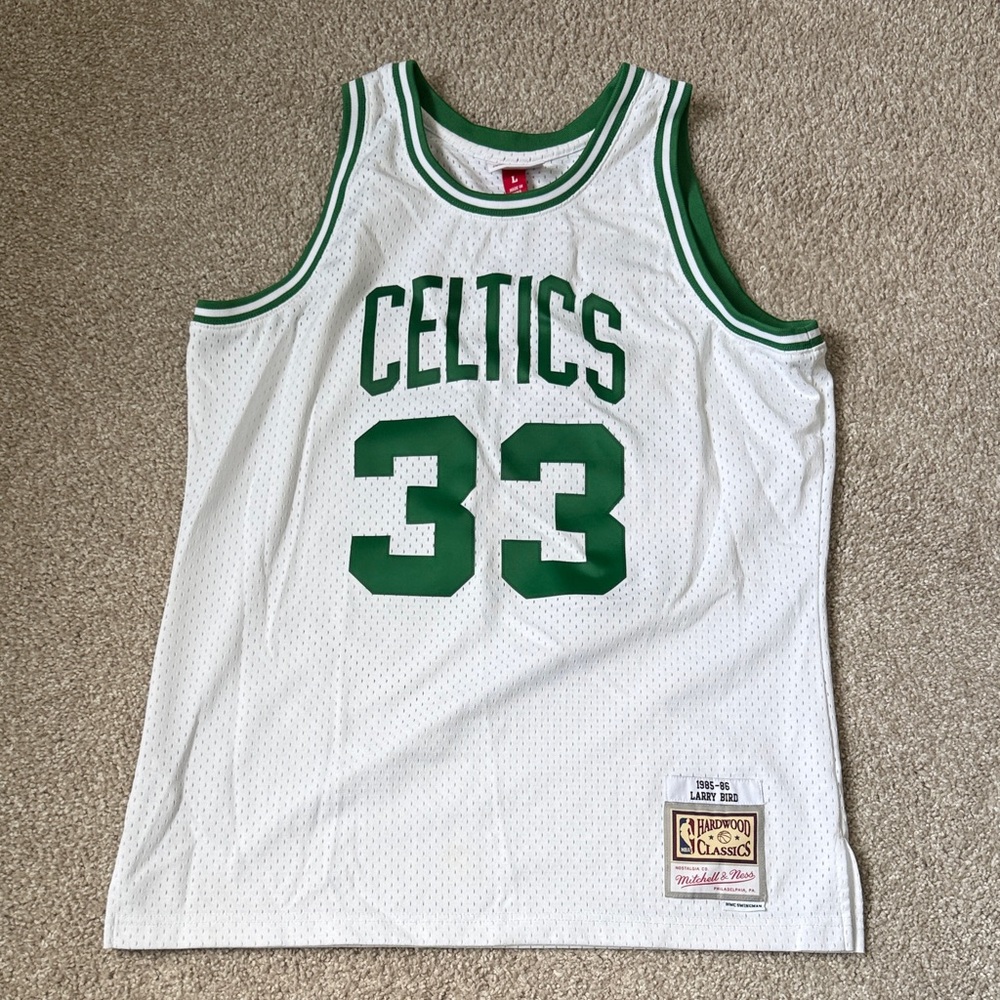 Larry Bird - Mitchell & Ness White and Green Celtics Jersey